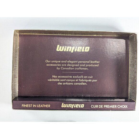 New Old Stock WINFIELD Gray leather wallet, Cowhide leather coin purse Canada - Picture 3 of 14